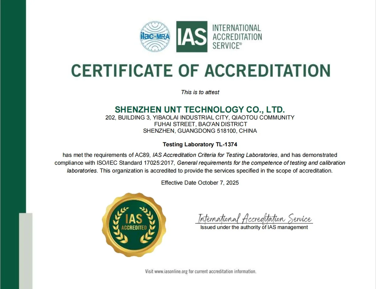 IAS Certificate of Accreditation